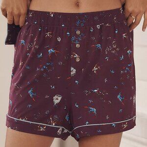 Anthropologie The LyreBird ModaLuxe Pajama Shorts M L NWT